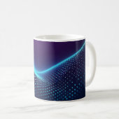 抽象的な波 コーヒーマグカップ (正面右)