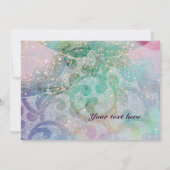 抽象的な波 ,ターコイズ ,青緑の結婚式 (裏面)