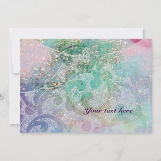 抽象的な波 ,ターコイズ ,青緑の結婚式 (裏面)