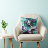 抽象的な流れるデザイン ティール クッション (椅子)