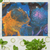 抽象的な流動芸術 キッチンタオル (折り畳み)