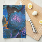 抽象的な流動芸術 キッチンタオル (四つ折り)