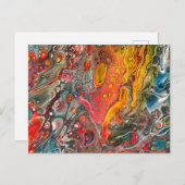 抽象的な流動芸術 ポストカード (正面/裏面)