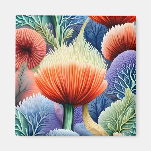 抽象的な海の形 マグネット (正面)