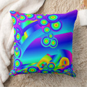 抽象的な海の波のクッション クッション (ブランケット)