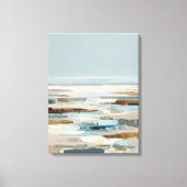 抽象的な海岸の岸辺の絵画 キャンバスプリント (正面)