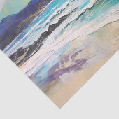 抽象的な海岸の風景と山々 薄葉紙 (詳細)