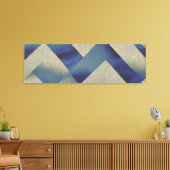 抽象的な海景のジグザグ波09 キャンバスプリント (インサイチュ (リビング))