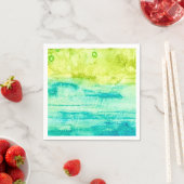抽象的な海洋の水彩画 スタンダードカクテルナプキン (インサイチュ)