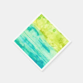 抽象的な海洋の水彩画 スタンダードカクテルナプキン (角)