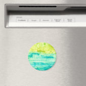 抽象的な海洋の水彩画 マグネット (インサイチュ (食洗機))