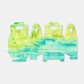 抽象的な海洋の緑青色の水彩画  フェイバーボックス (折り畳みなし)