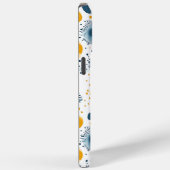 抽象的な海洋の花開き - ネイビーとマスタードの海 Case-Mate iPhoneケース (裏面 / 右)