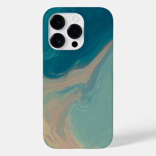 抽象的な海洋大理石のiPhone 14 Proケース Case-Mate iPhoneケース (裏面)