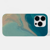 抽象的な海洋大理石のiPhone 14 Proケース Case-Mate iPhoneケース (裏面 (横))