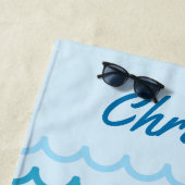 抽象的な海洋波パターン ビーチタオル (インサイチュ)