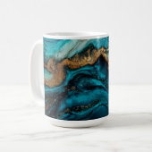 抽象的な海洋 コーヒーマグカップ (正面左)