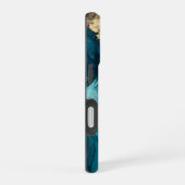 抽象的な海洋 iPhone 16ケース (右側面)