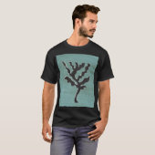 抽象的な海藻のシルエット Tシャツ (正面フル)