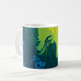 抽象的な液体の色の波 コーヒーマグカップ