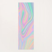 抽象的な液体の虹色のパステルカラーのデザイン ヨガマット (裏面)
