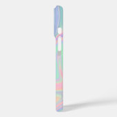 抽象的な液体の虹色のパステルカラー。名前を追加 Case-Mate iPhoneケース (裏面 / 左)