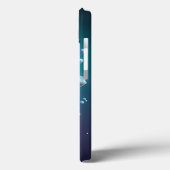 抽象的な液体の雲のスマホケース　ターコイズブルー＆ピンクの流体 Case-Mate iPhoneケース (裏面 / 左)