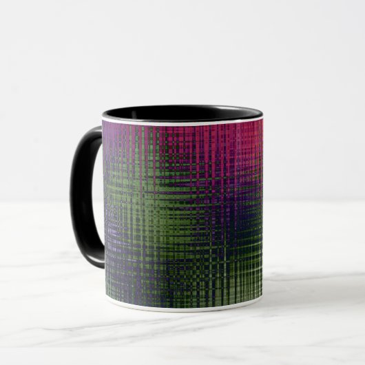 抽象的な液体テクスチャー 氷 ガラス 結晶 凍った モダン マグカップ (正面左)