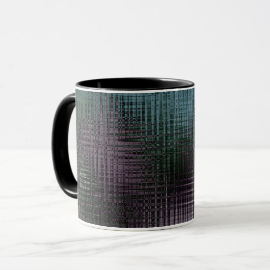 抽象的な液体テクスチャー 氷 ガラス 結晶 凍った モダン マグカップ (正面左)