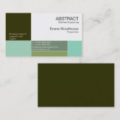 抽象的な深緑色及び水 名刺 (正面/裏面)