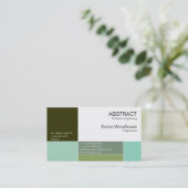 抽象的な深緑色及び水 名刺 (スタンド正面)