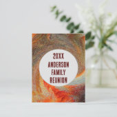 抽象的な渦巻きのファミリー リユニオン への招待状 招待状 (スタンド正面)