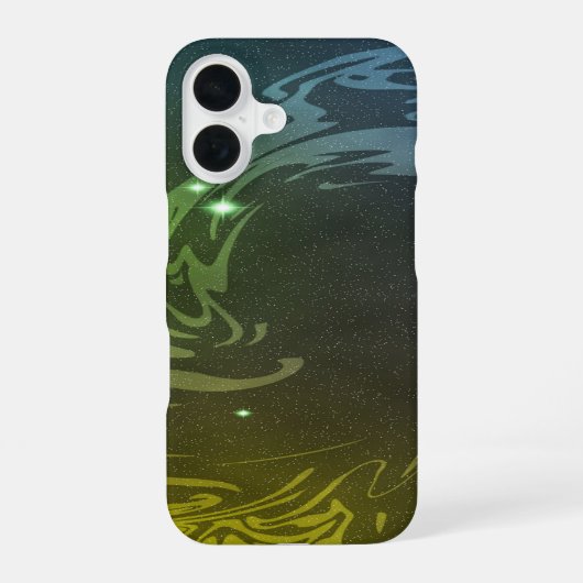 抽象的な渦巻き iPhone 16ケース (裏面)