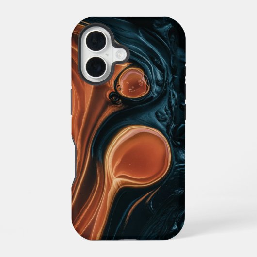 抽象的な渦巻き iPhone 16ケース (裏面)