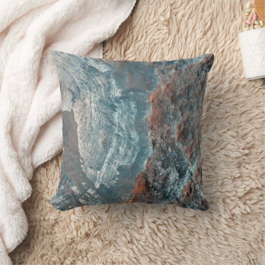 抽象的な溶岩の石の銅の水の装飾の枕 クッション (ブランケット)