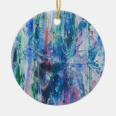 抽象的な滝 セラミックオーナメント (正面)