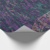 抽象的な濃紫色のろうけつ染めのギフト用包装紙 ラッピングペーパー (角)