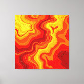 抽象的な火山地形アート キャンバスプリント (正面)