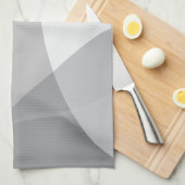 抽象的な灰色および白いパターン キッチンタオル (四つ折り)