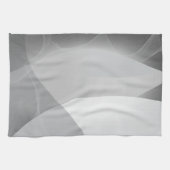抽象的な灰色および白いパターン キッチンタオル (横)