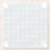 抽象的な灰色の流れの背景 ガラスコースター (裏面)