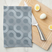 抽象的な灰色の流れの背景 キッチンタオル (四つ折り)