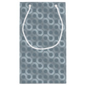 抽象的な灰色の流れの背景 スモールペーパーバッグ (裏面)