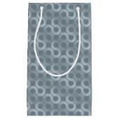 抽象的な灰色の流れの背景 スモールペーパーバッグ (正面)