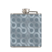 抽象的な灰色の流れの背景 フラスク (裏面)