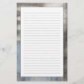 抽象的な灰色及び青の絵画 便箋 (正面)