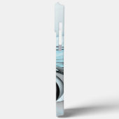 抽象的な無煙炭灰色のブルーモダンフラクタルアート Case-Mate iPhoneケース (裏面 / 左)