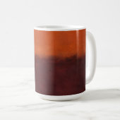 抽象的な焦茶色の地平線 コーヒーマグカップ (正面右)