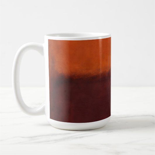 抽象的な焦茶色の地平線 コーヒーマグカップ (左)