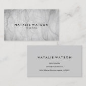 抽象的な煙のモダンな最小主義の白い黒 名刺 (正面/裏面)